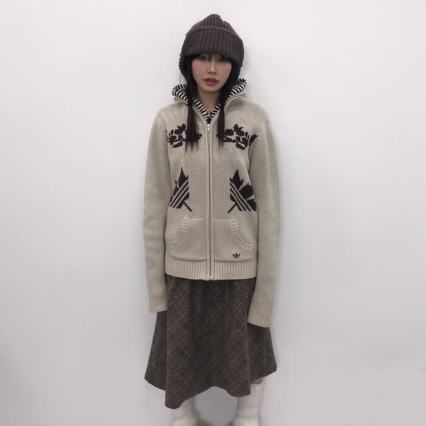 Adidas Maple Leaf Zip Knit Cardigan
