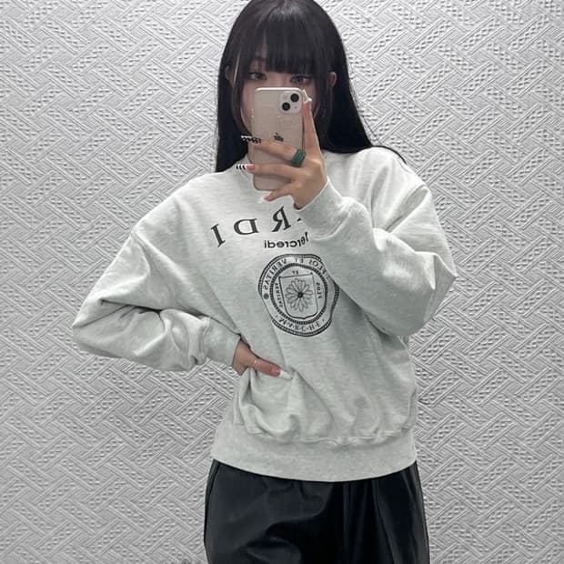 마르디메르크디 레트로 빈티지 프린팅 맨투맨 M C10293