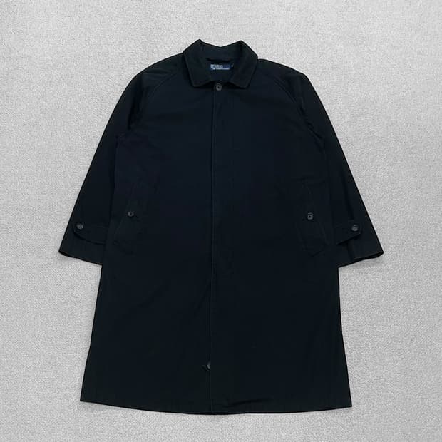 폴로 랄프로렌 코튼 발마칸 코트 자켓 블랙