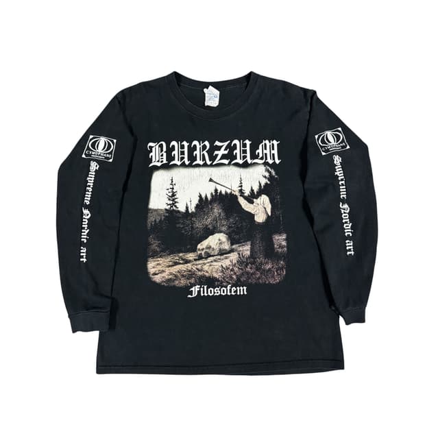 빈티지 2000s Burzum Filosofem 버즘 롱슬리브 티셔츠
