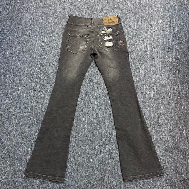 일본 y2k 흑청 데미지 부츠컷