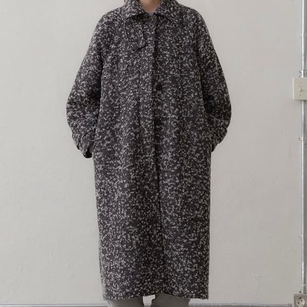 에핑글러 하이넥 코트 팝콘 브라운