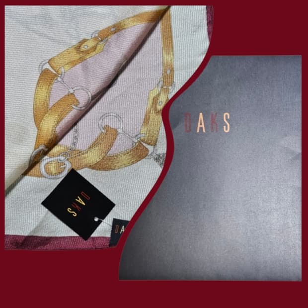 [정품/새상품] 닥스(DAKS) 100% 실크 스카프 (상태 최상/선물 