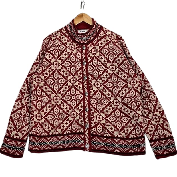 L.L.Bean 엘엘빈 빈티지 노르딕 페어 울 가디건