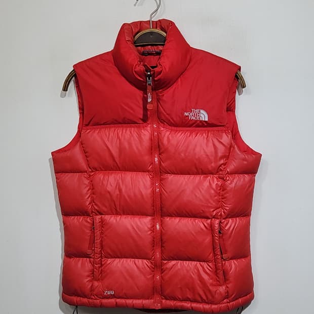 (M) 노스페이스 눕시 패딩조끼 빨강 거위털 700 구스다운 베스트 