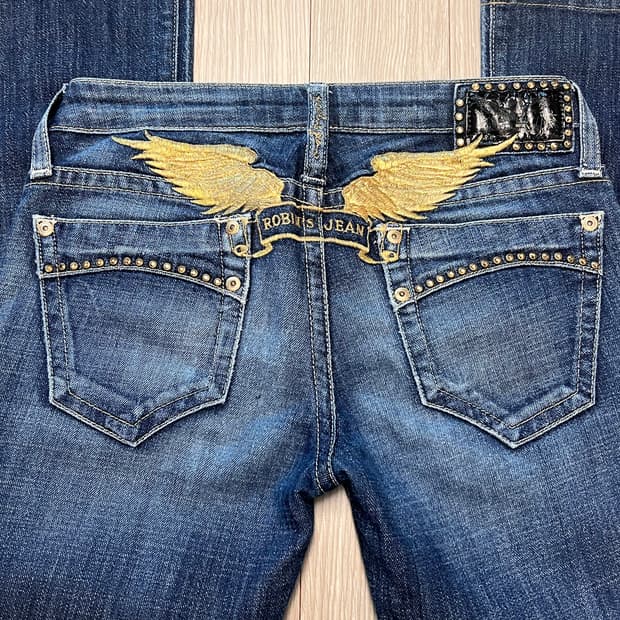 90s Robins jean 로빈스진 윙 디테일 날개 로우라이즈 부츠컷
