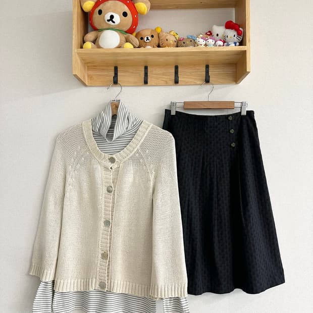 jpn 하구미 스즈코 너드 모리걸 히피 아유이유우 레이어드 코디세트