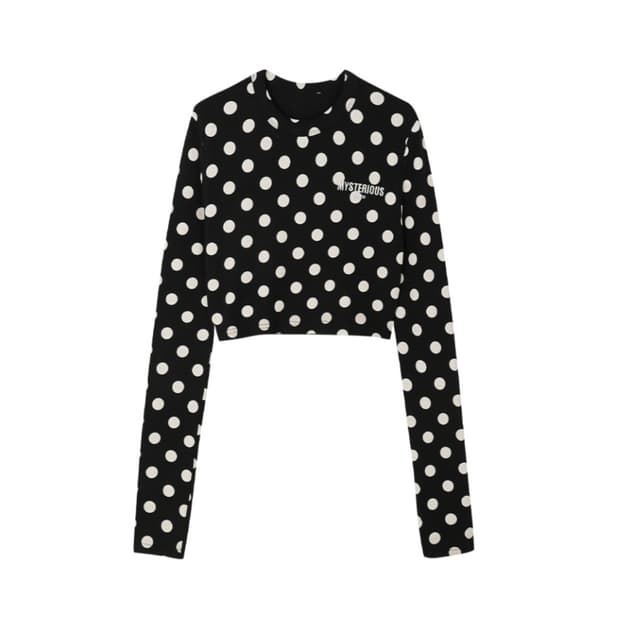 미스테리어스호텔 TMH JEANS DOT TOP 블랙