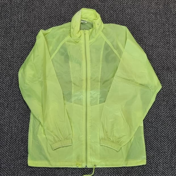 Print Star — 네온 옐로우 윈드자켓