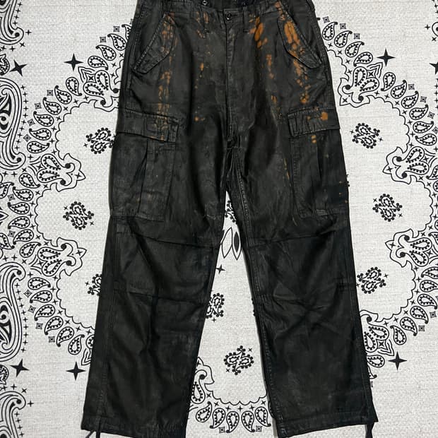 P.L.N. oilskin 카고팬츠