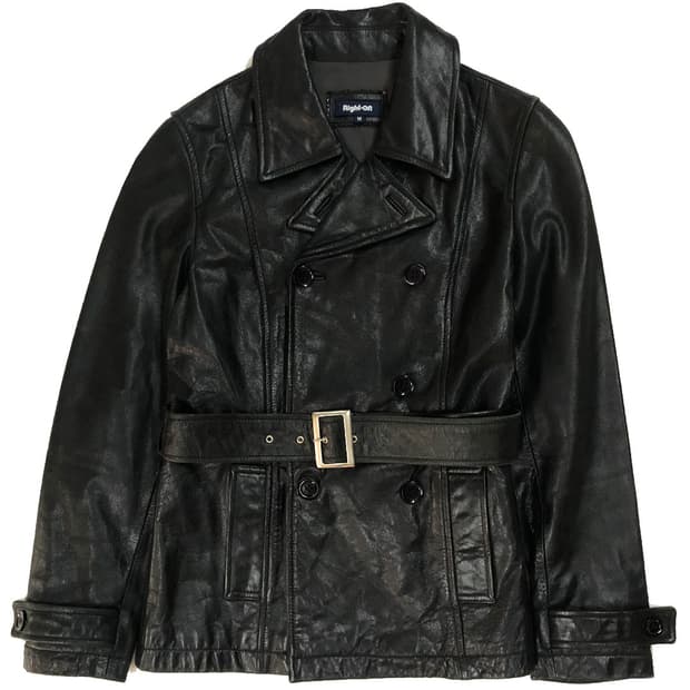 Vintage 소가죽 더블버튼 자켓 