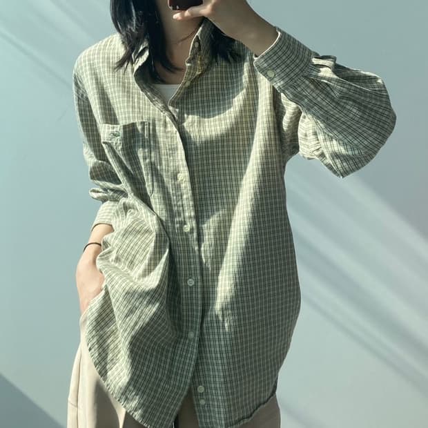 라코스테 체크 셔츠
