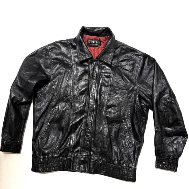 Noubelle - 레더 봄버 자켓