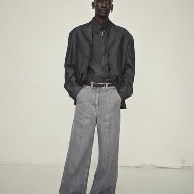 (30) 르메르 루즈 데님 팬츠 스톤 그레이