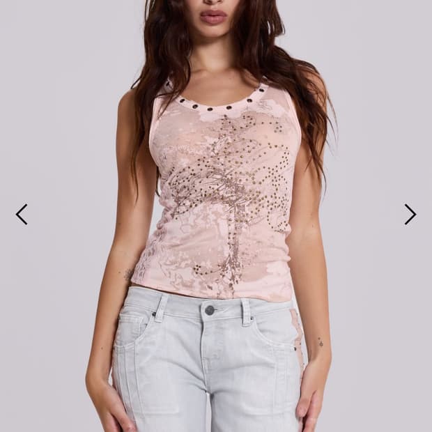 [새상품] 제이디드런던 라모나 번아웃 베스트 탑