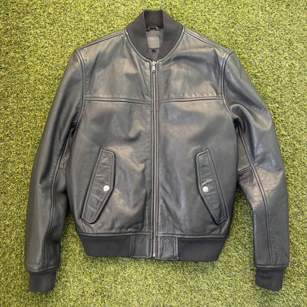 갭 레더 가죽 봄버 자켓