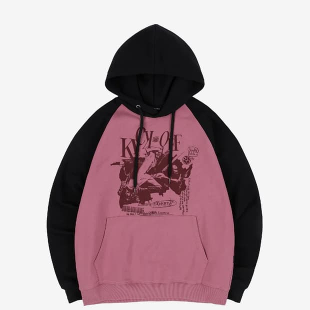 네스티킥 Pitchy Raglan Hoodie 후드티(Pink)