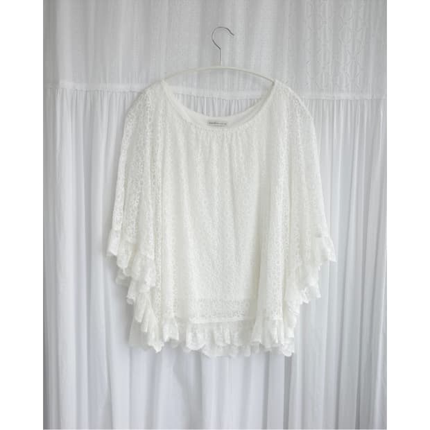 earth music&ecology flower cloak tee