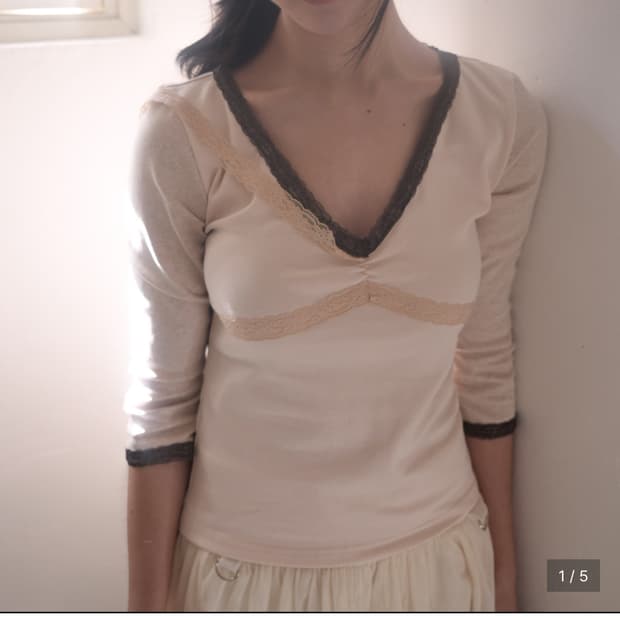 인앤양인하모니 Lace top, pink (새상품)