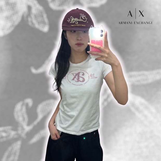 아르마니 익스체인지 큐빅 반팔티