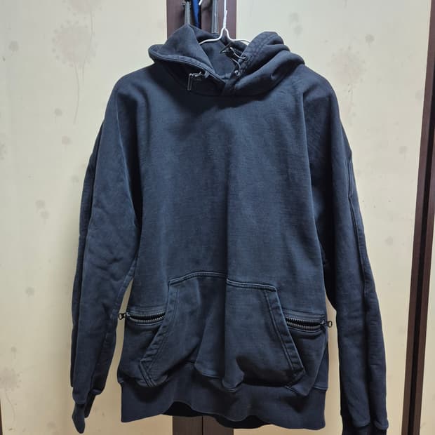 [XL] NILMANCE 닐만스 가먼트다잉 후드티 블랙 검정 테크웨어