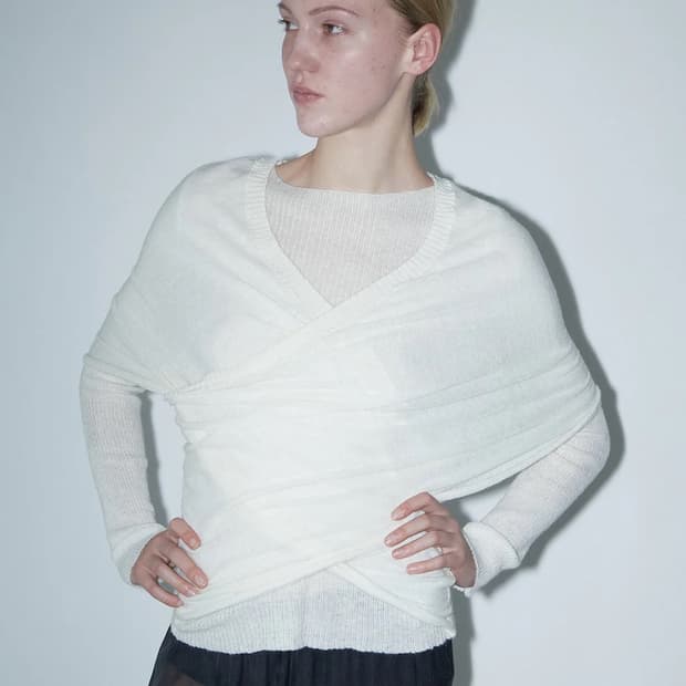 [S,M]팔로마울 Elio 크로스오버 니트/화이트