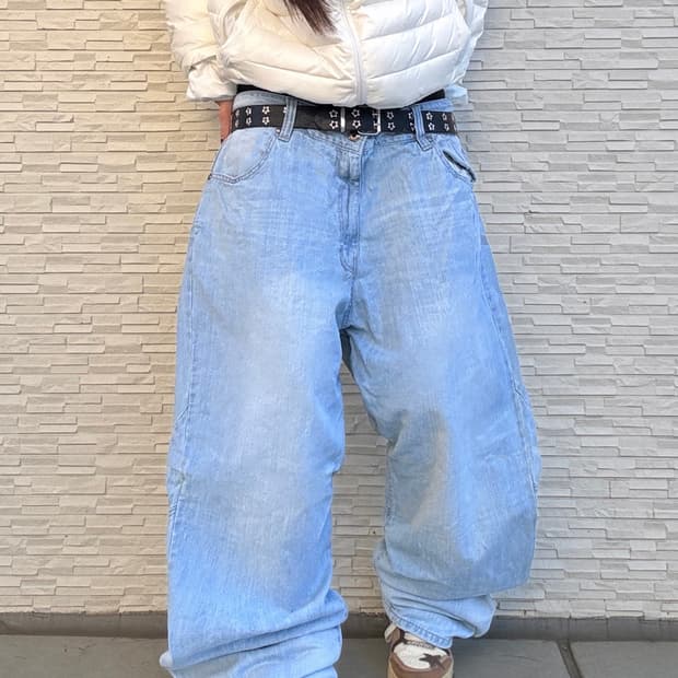 90s ROCAWEAR 올드스쿨 오버 와이드 데님 팬츠