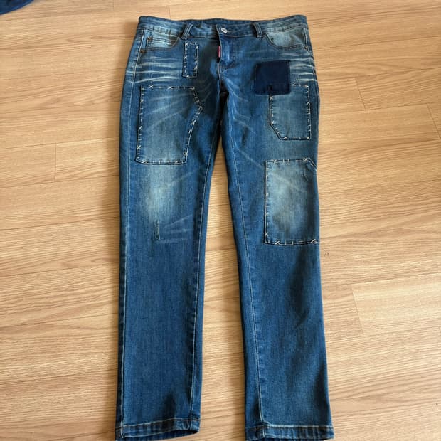 디스퀘어드2 패치워크 데님 청바지 31