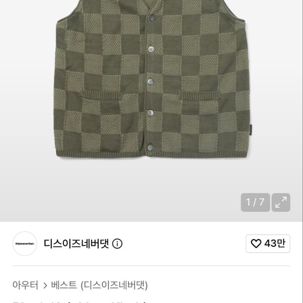 디스이즈네버댓 니트 조끼