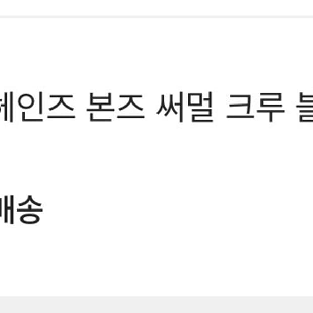 헤인즈 본즈 써멀 크루 블랙 L 새상품