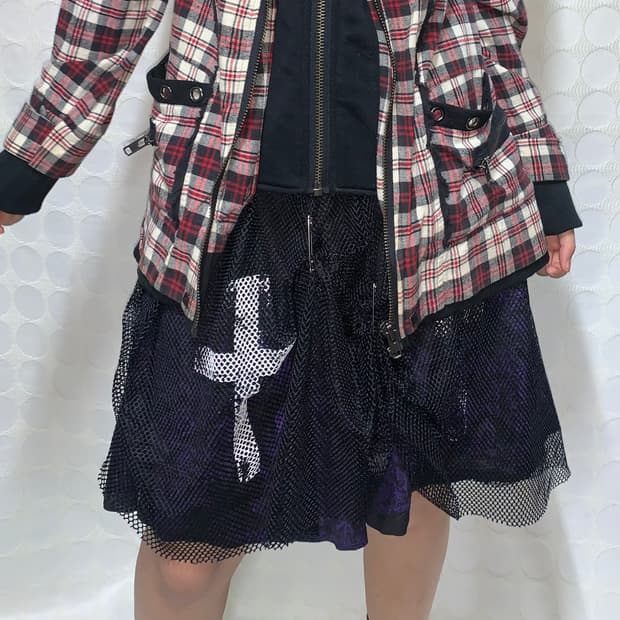 h.naoto 나비 십자가 치마