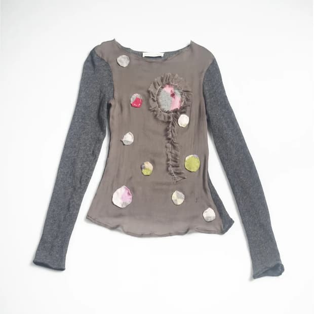 Garbage Core pois pois knitted top