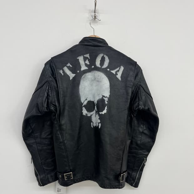 소트 블랙 레더 라이더 자켓