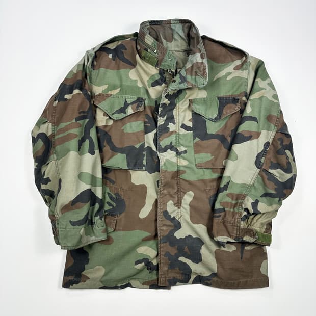 오리지널 미군 M65 필드자켓 우드랜드 S/S