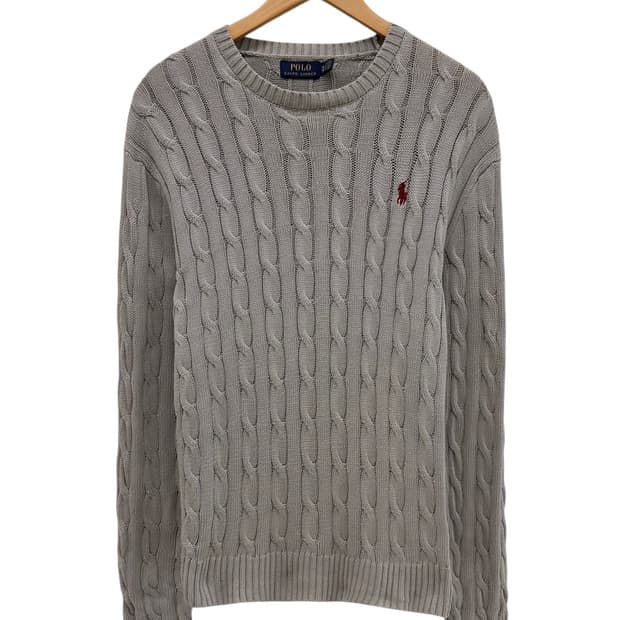 폴로 꽈배기니트 웜그레이 (XL) 