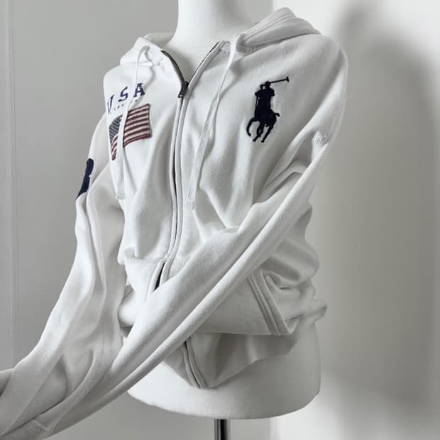 폴로 빅포니 성조기 후드집업