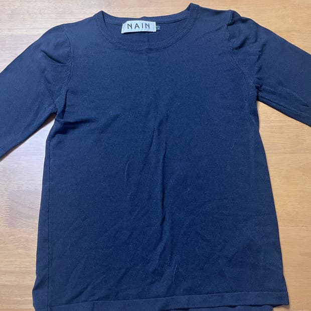 NAIN 나인 블랙 썸머 반팔 니트_Free 사이즈
