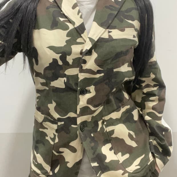 Jpn SUPERTHANKS 카모플라쥬 사이드 테이핑  블레이저 자켓