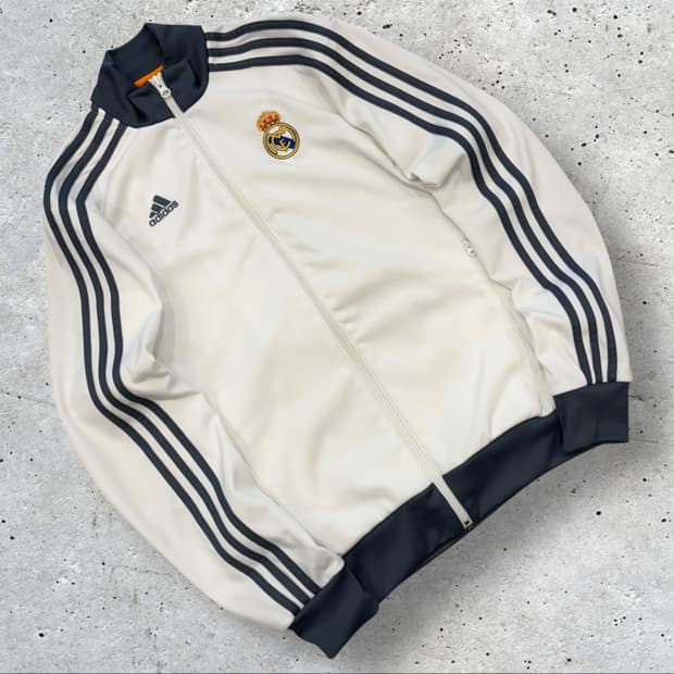 [90] 13s 아디다스 레알마드리드 트랙탑 져지 화이트 D35