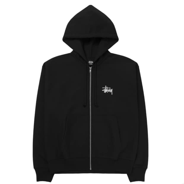 스투시 후드집업 블랙 S