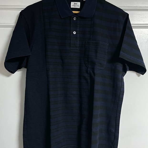 UNIQLO×EG Dry Pique Striped Polo Shirt L