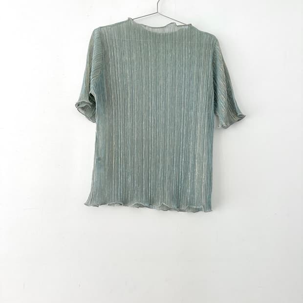 Hologram fairy pleats top / mint