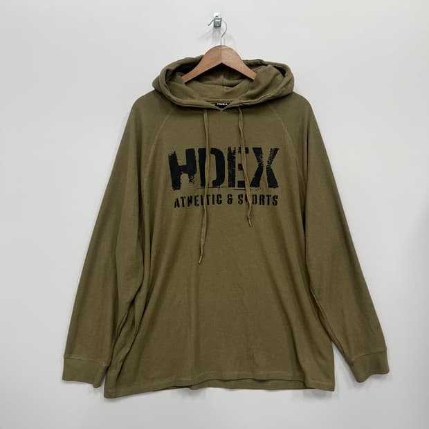 에이치덱스 브라운 니트 후드티