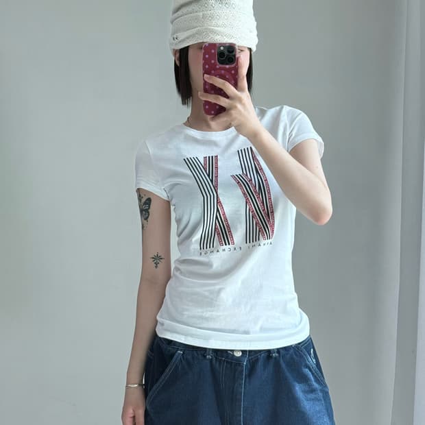 알마니 익스체인지 딱붙 반팔