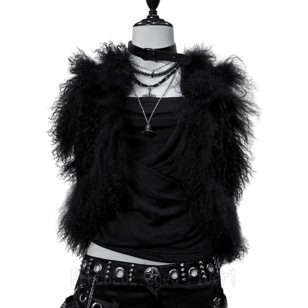 Rabbit & Tibetan Lamb Fur Vest