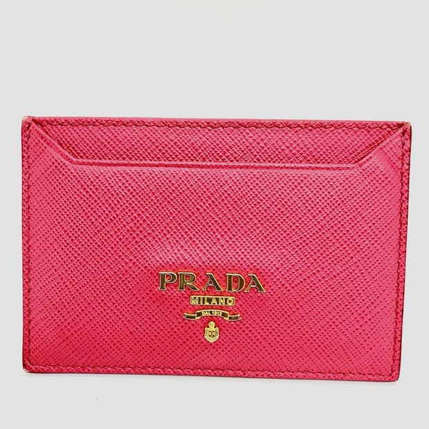 프라다 카드지갑 PRADA Card Case Pink Pass Case