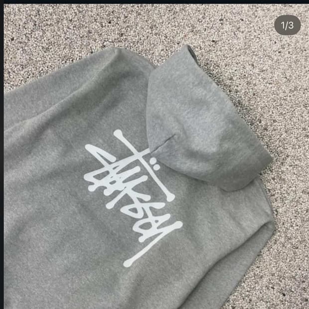 스투시 그레이 후드티