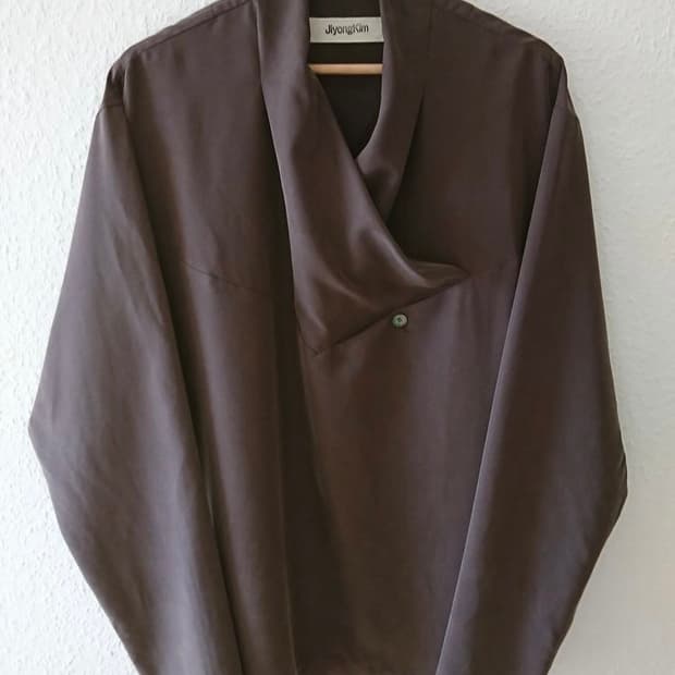 22aw Jiyong Kim Shawl Collar Shirt