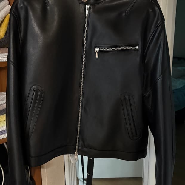 DRAW FIT 드로우핏 바이커 싱글 레더 자켓