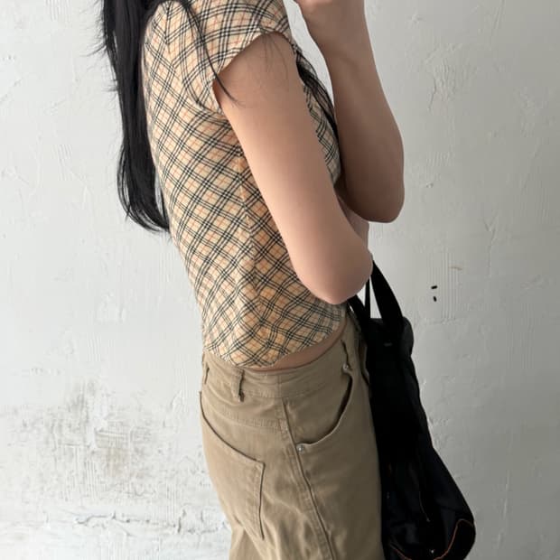 Burberry 버버리 블루라벨 노바체크 반팔 탑